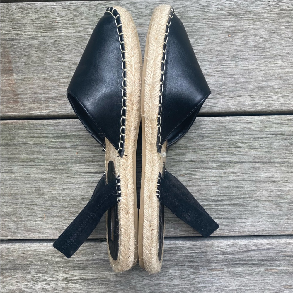 Zara Black Espadrille Sandals Size 8.5 / 39 - Picture 2 of 6